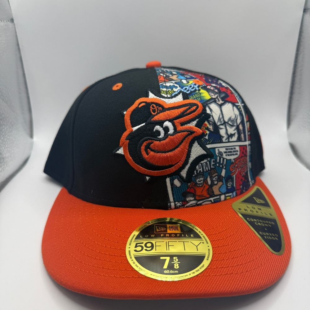 New Era 59FIFTY Baltimore Orioles Comic Book Hat 7 5/8 Low Profile MLB Cap